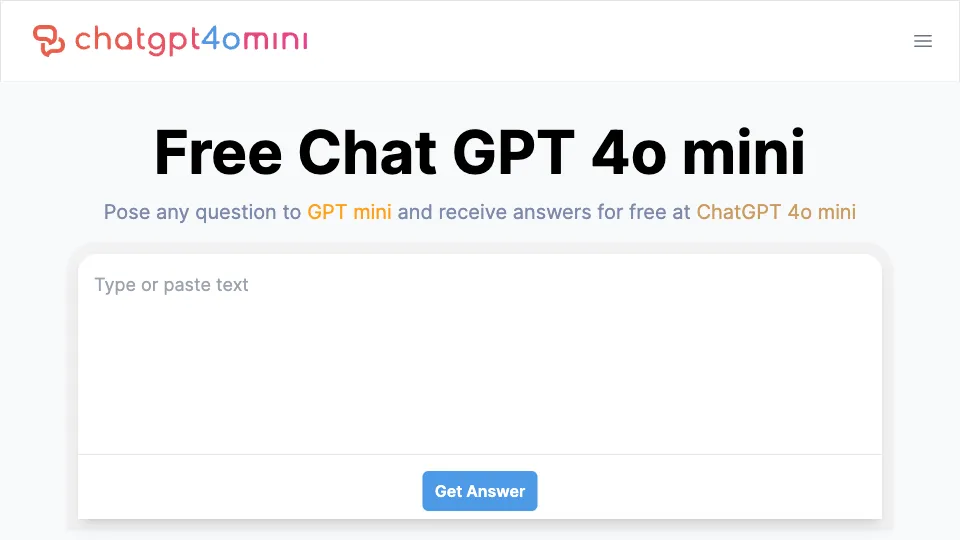 Chat GPT 4o Mini