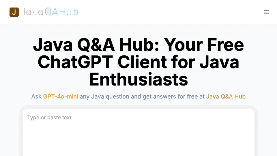 Java Q&A Hub