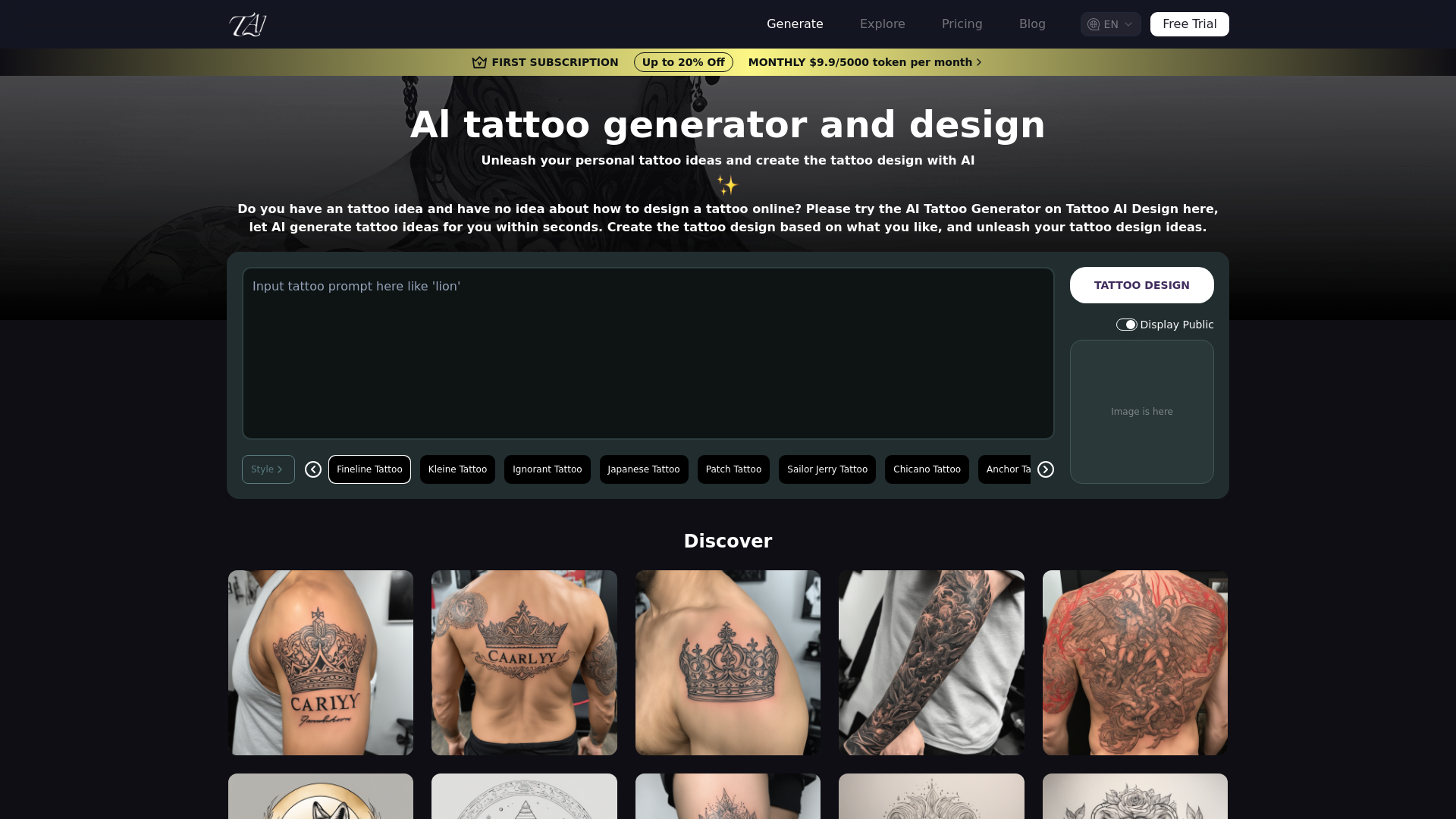 AI Tattoo Generator