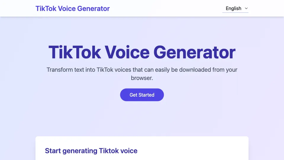 Free Text to TikTok Voice Generator