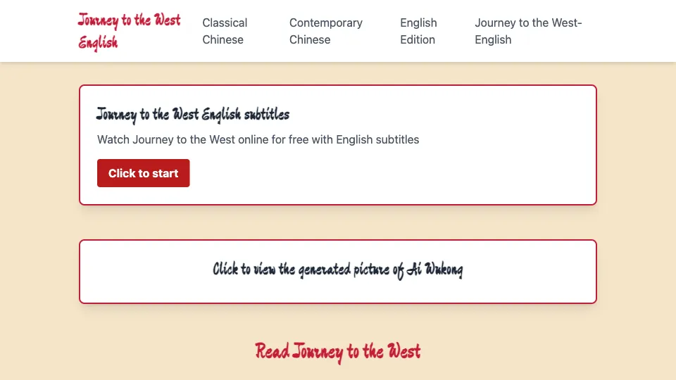 Journey to the West English